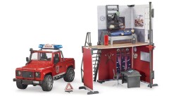 Bruder Fire Station & Land Rover Fire Truck Br62701 - 2