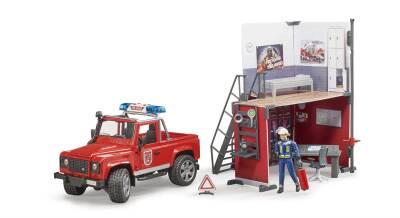 Bruder Fire Station & Land Rover Fire Truck Br62701 - 3