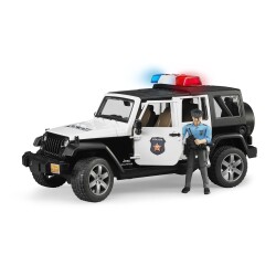Bruder Jeep Wranger U.R. Police Vehicle And Officer Br02526 - 2