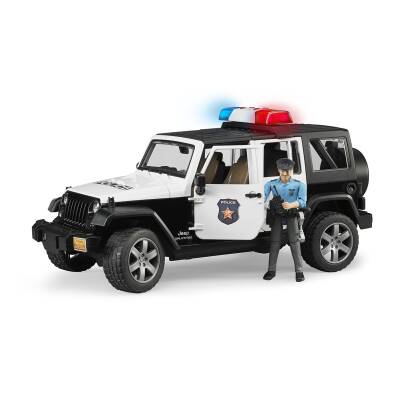 Bruder Jeep Wranger U.R. Police Vehicle And Officer Br02526 - 2
