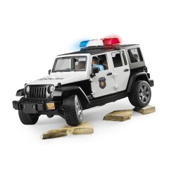 Bruder Jeep Wranger U.R. Police Vehicle And Officer Br02526 - 3