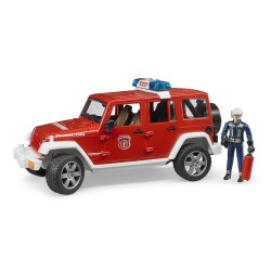 Bruder Jeep Wrangler Rubicon Fire Truck And Firefighter Br02528 - Bruder