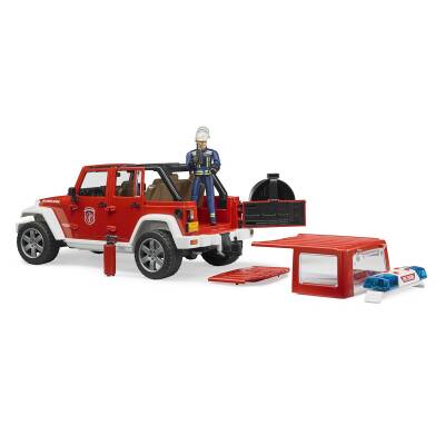 Bruder Jeep Wrangler Rubicon Fire Truck And Firefighter Br02528 - 3