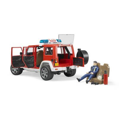 Bruder Jeep Wrangler Rubicon Fire Truck And Firefighter Br02528 - 4
