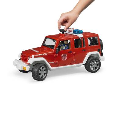 Bruder Jeep Wrangler Rubicon Fire Truck And Firefighter Br02528 - 5