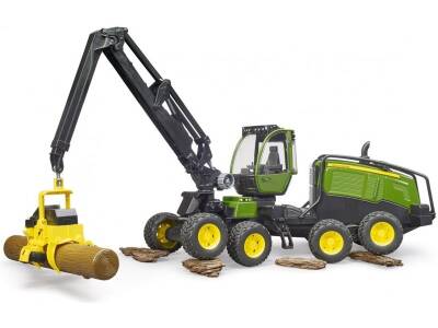 Bruder John Deere 1270G Log Loading And Transport Br02135 - 2