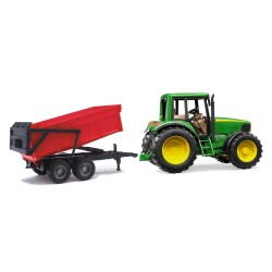 Bruder John Deere 6920 Tractor + Red Trailer Br02057 - 4