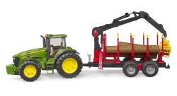 Bruder John Deere 7930 Tractor And Log Carrying Trailer Br03054 - 4