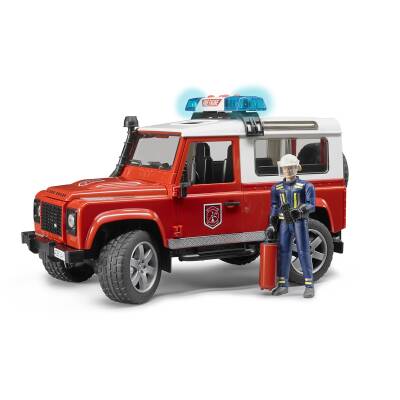 Bruder Land Rover Fire Truck And Firefighter Br02596 - 1