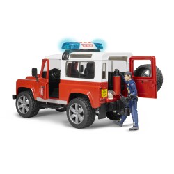 Bruder Land Rover Fire Truck And Firefighter Br02596 - 3