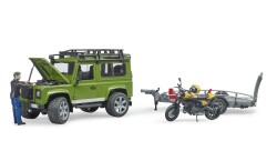 Bruder Land Rover Off-Road Vehicle & Ducati Motorcycle And Driver Br02589 - 2