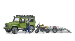 Bruder Land Rover Off-Road Vehicle & Ducati Motorcycle And Driver Br02589 - 4
