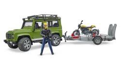 Bruder Land Rover Off-Road Vehicle & Ducati Motorcycle And Driver Br02589 - 5