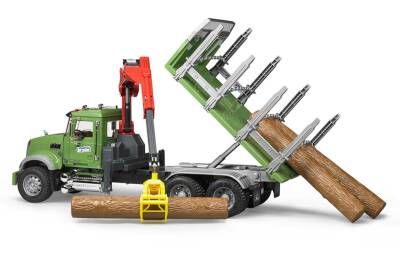 Bruder Mack Granite Log Carrier Truck Br02824 - 6