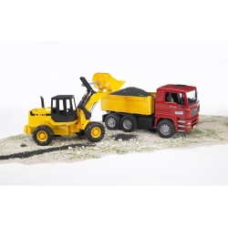 Bruder Man Dump Truck And Fr 130 Excavator Br02752 - 3
