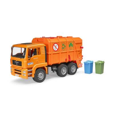 Bruder Man Tga Garbage Truck (Orange) Br02760 - 1