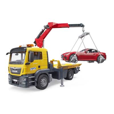 Bruder Man Tgs Car Tow Truck And Roadster Car Br03750 - 2