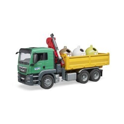 Bruder Man Tgs Truck, 3 Recycling Bins Br03753 - 5