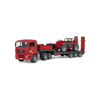 Bruder Man Truck & Manitou Telescopic Loader Br02774 - 1