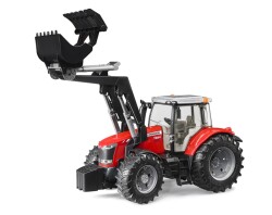Bruder Massey Ferguson 7624 Backhoe Tractor Br03047 - 5