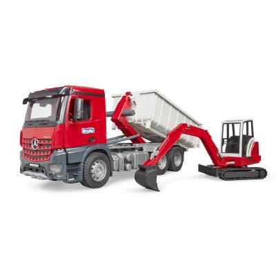 Bruder Mb Arocs Damperli Kamyon Ve Schaeff Hr16 Ex. Br03624 - 3