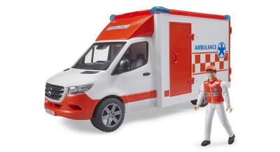 Bruder Mercedes Benz Sprinter Ambulance With Siren And Crew Br02676 - 3