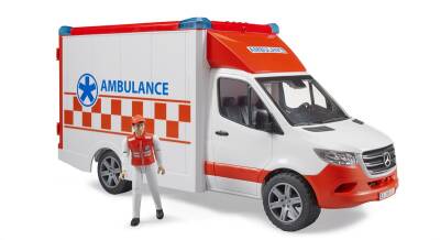 Bruder Mercedes Benz Sprinter Ambulance With Siren And Crew Br02676 - 4