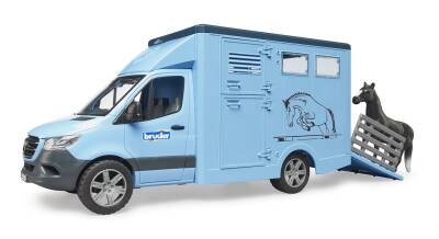 Bruder Mercedes Benz Sprinter Horse Transport Vehicle And Black Horse Br02674 - 4