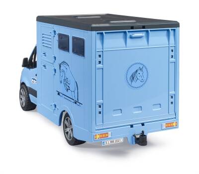 Bruder Mercedes Benz Sprinter Horse Transport Vehicle And Black Horse Br02674 - 7