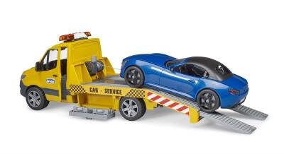 Bruder Mercedes Benz Sprinter Tractor And Roadster Car Br02675 - 4