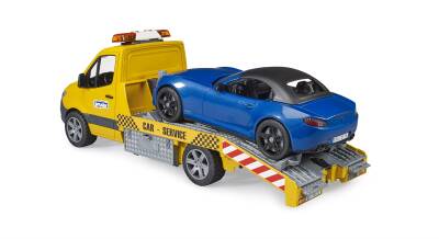 Bruder Mercedes Benz Sprinter Tractor And Roadster Car Br02675 - 7