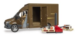 Bruder Mercedes Benz Sprinter Ups Cargo Vehicle, Pallet Truck And Figure Br02678 - 4