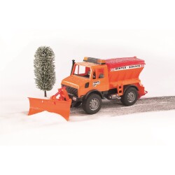 Bruder Mercedes Benz Unimog Snow Blower And Salt Spreader Br02572 - 1