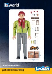 Bruder Mountain House Set, Skier And Snowmobile Br63102 - 5