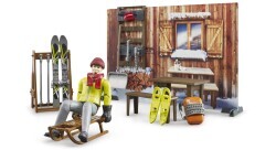 Bruder Mountain House Set, Skier And Snowmobile Br63102 - 6