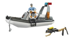 Bruder Police Zodiac With Siren, 2 Figures And Accessories Br62733 - 6
