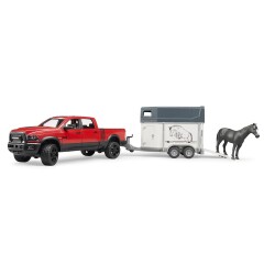 Bruder Ram 2500 Pickup And Horse Transport Trailer Br02501 - 3
