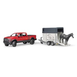 Bruder Ram 2500 Pickup And Horse Transport Trailer Br02501 - 4