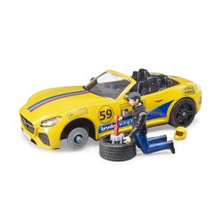 Bruder Ram 2500 Pickup And Roadster Racing Car Br02504 - 3