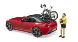 Bruder Roadster Car & Bicycle And Driver Br03485 - 3