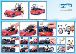 Bruder Roadster Car & Bicycle And Driver Br03485 - 5