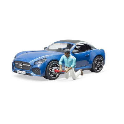 Bruder Roadster Car (Blue) & Driver Br03481 - 4