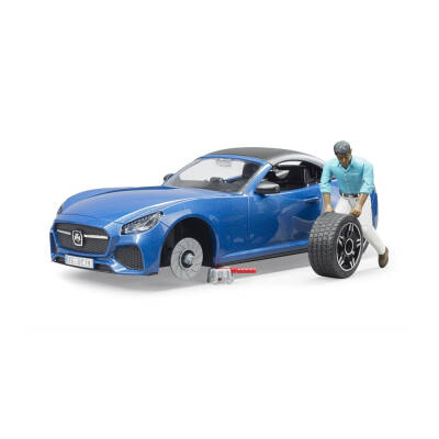 Bruder Roadster Car (Blue) & Driver Br03481 - 5