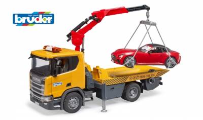 Bruder Scania 560R Tractor And Roadster Car Br03552 - 1