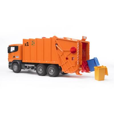 Bruder Scania R-Series Garbage Truck (Orange) Br03560 - 1