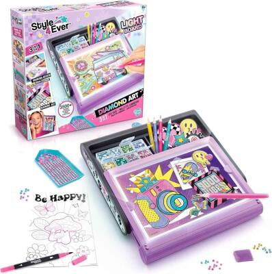 Canal Toys 3-In-1 Style 4 Ever Led Light Diamond Art Set - 1