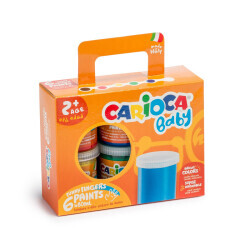 Carioca Baby Finger Paint, 6-Pack (6 X 80 Ml), Super Washable, +2 Years Ko032 - 4