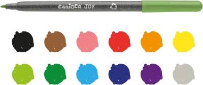Carioca Ecofamily Joy Super Washable Felt-Tip Pens, Pack Of 12 43100 - 2