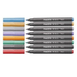 Carioca Felt-Tip Pens, Metallic, Pack Of 8, 43162 - 2