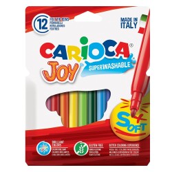 Carioca Joy Super Washable Felt-Tip Pens, Pack Of 12, 40531 - 1